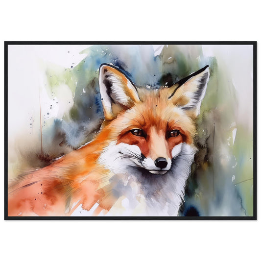 Magie des Fuchsgeistes, Poster mit Holzrahmen - Stiersbeste