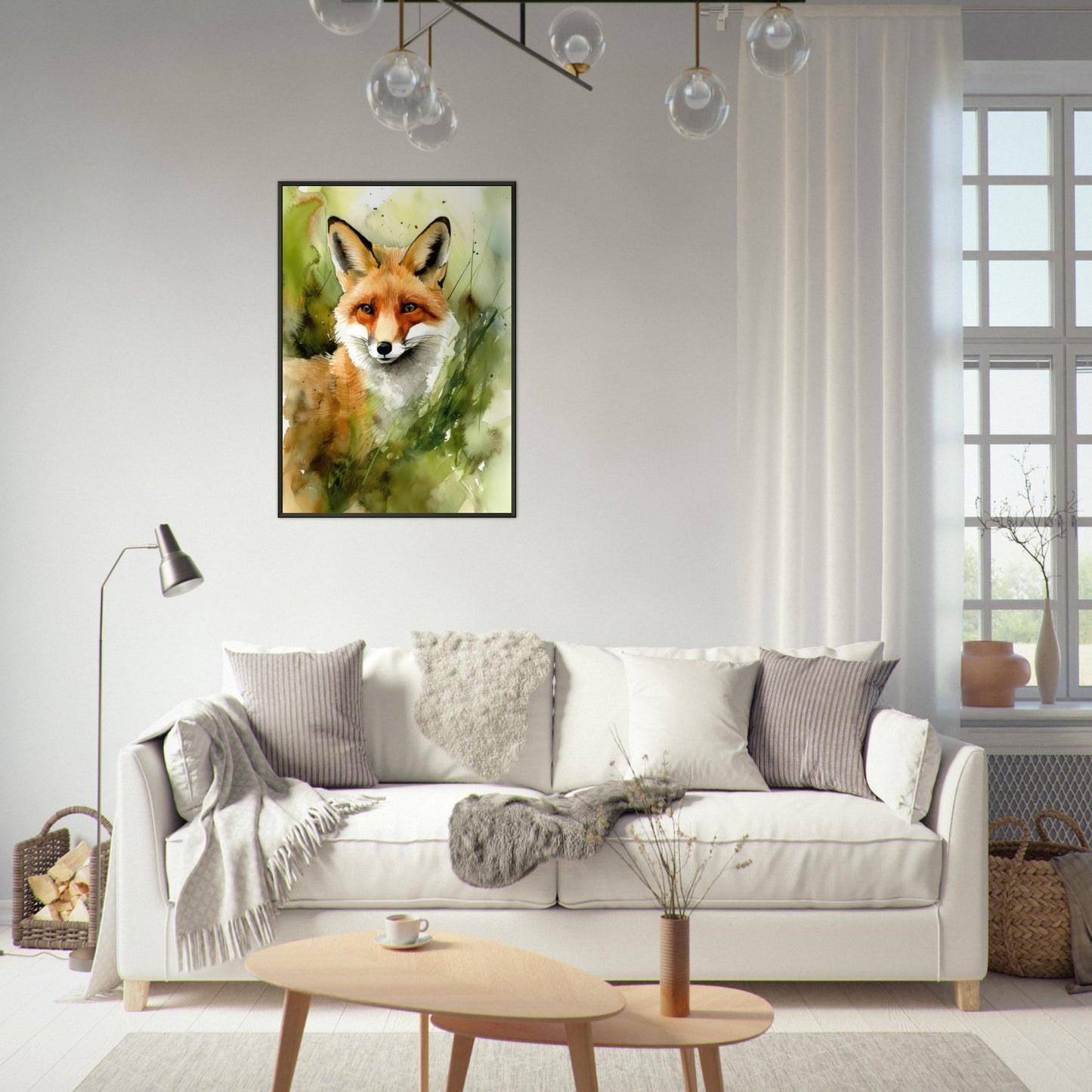 In den Augen des Fuchses, Poster mit Alurahmen - Stiersbeste