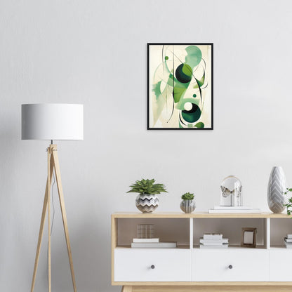 Green Bubble, Poster mit Holzrahmen - Stiers Beste