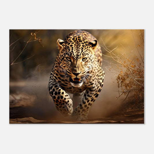 Leoparden Jagd, Leinwanddruck - Stiers Beste