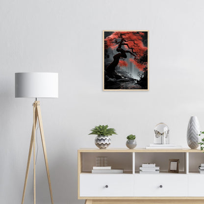 Kirschblütenfeuer, Poster mit Holzrahmen - Stiersbeste