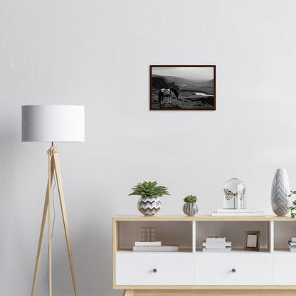 Steppenflüsterer, Poster mit Holzrahmen - Stiersbeste