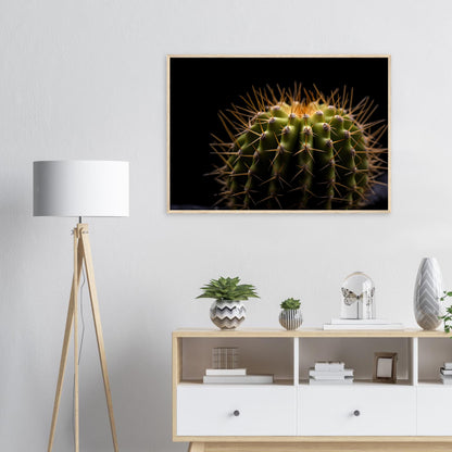 Kaktus in the Studio, Poster mit Holzrahmen - Stiers Beste