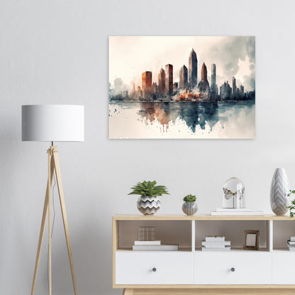 Cloudy Skyline, Aluminiumdruck - Stiersbeste