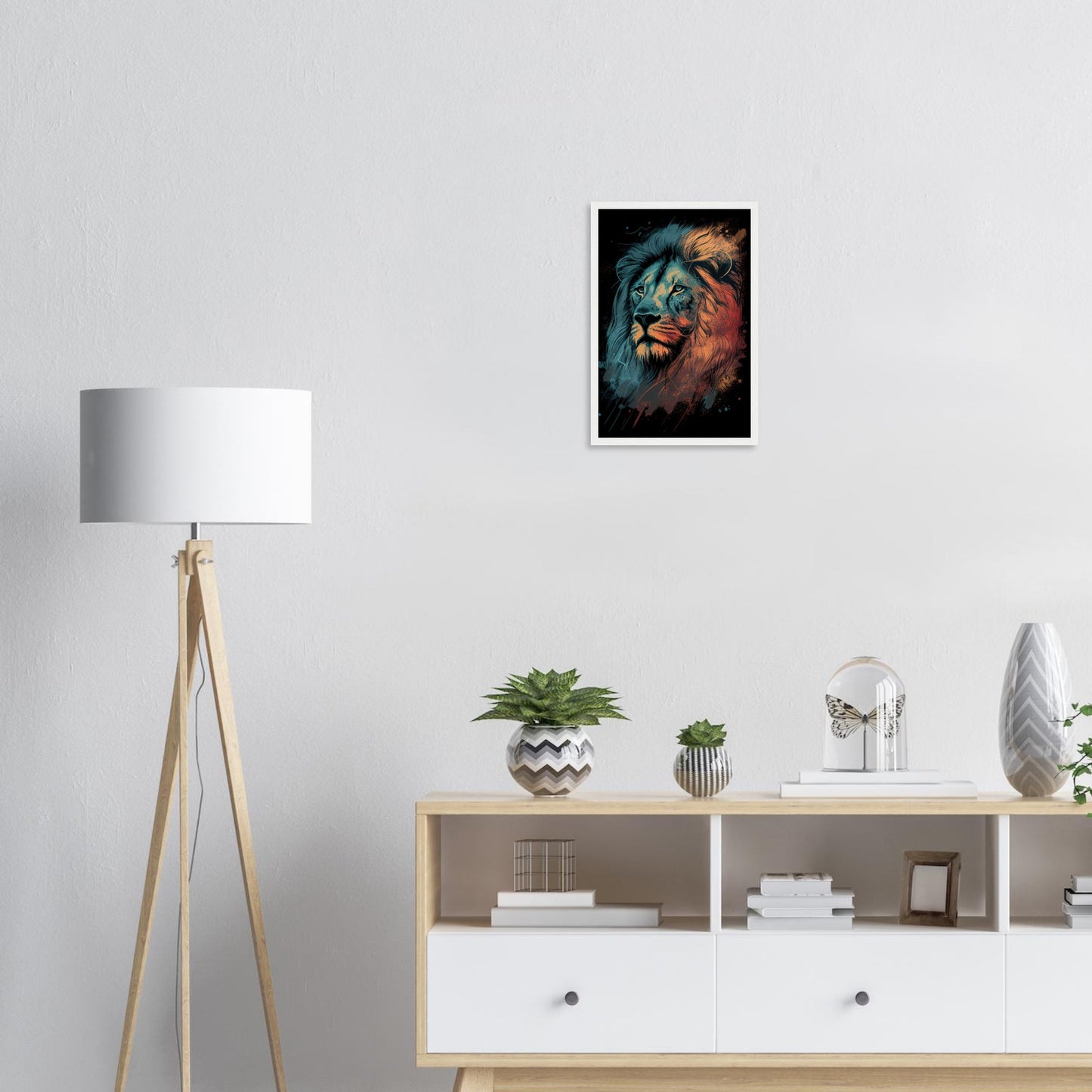 Eyes of the King, Poster mit Holzrahmen - Stiersbeste