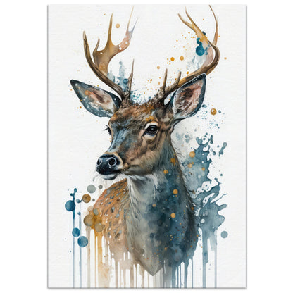 Lebendige Wildvisionen, Leinwanddruck - Stiersbeste