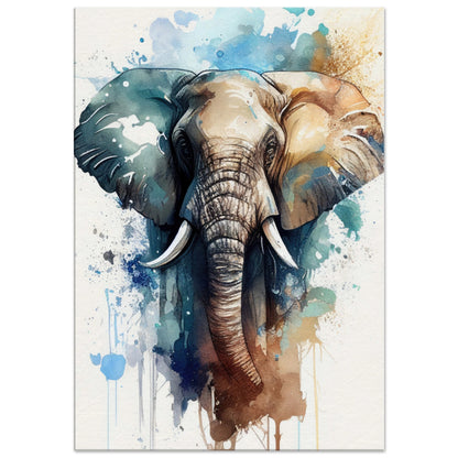Elefant im Farbrausch, Leinwanddruck - Stiersbeste