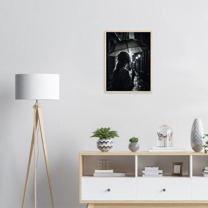 Funkeln der Nacht, Poster mit Holzrahmen - Stiersbeste