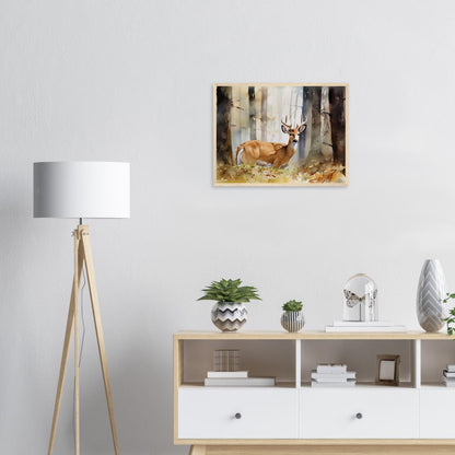 Natürliche Anmut, Poster mit Holzrahmen - Stiersbeste