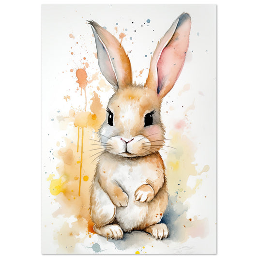 Knuddel der Hoppelhase, Aluminiumdruck - Stiersbeste