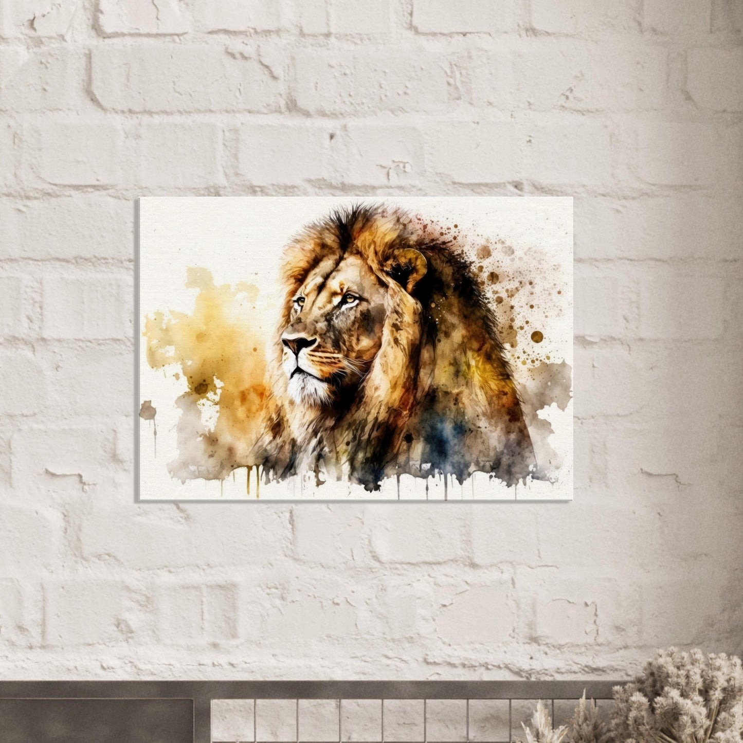 Blick in die Savane, Leinwanddruck - Stiersbeste