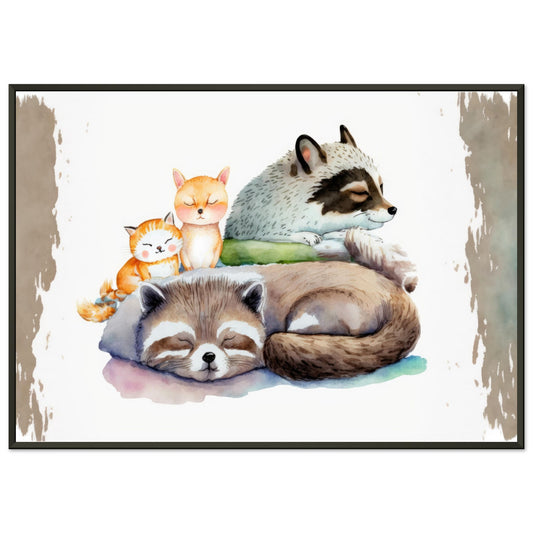 Sleeping Connection, Poster mit Alurahmen - Stiersbeste