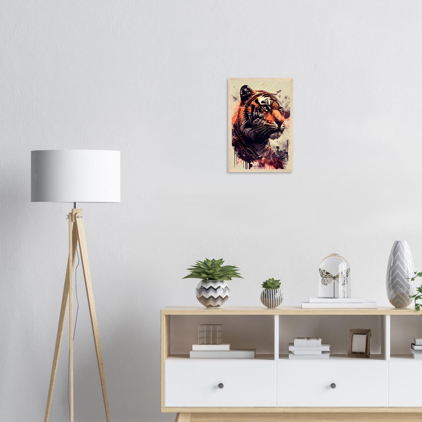 Geheimnisse des Tigerblicks, Poster mit Holzrahmen - Stiersbeste