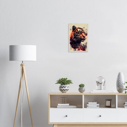Geheimnisse des Tigerblicks, Poster mit Holzrahmen - Stiersbeste