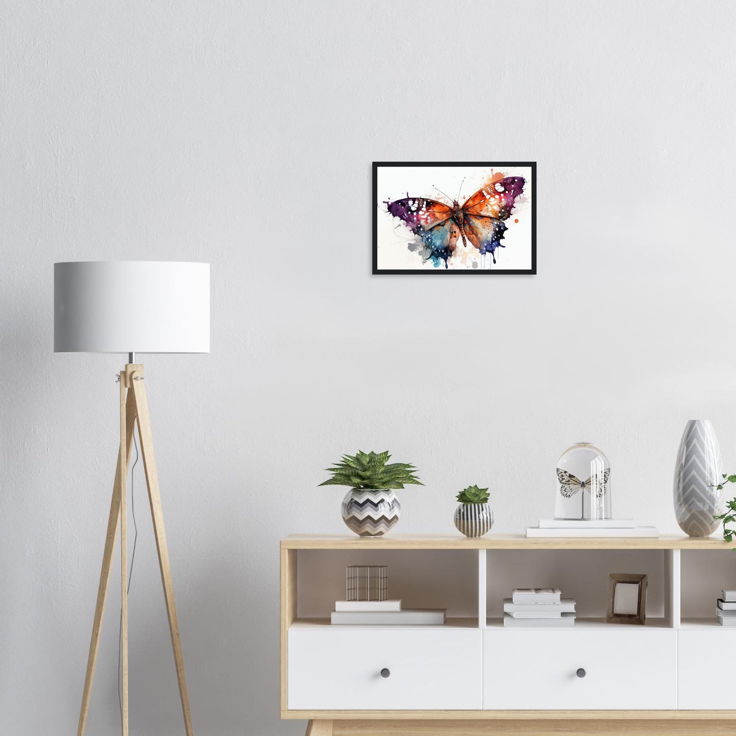 Wings of Color, Poster mit Holzrahmen - Stiersbeste