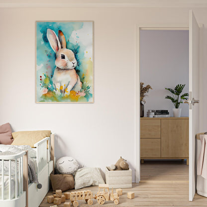 Hoppelino's lustige Streiche, Poster mit Holzrahmen - Stiersbeste