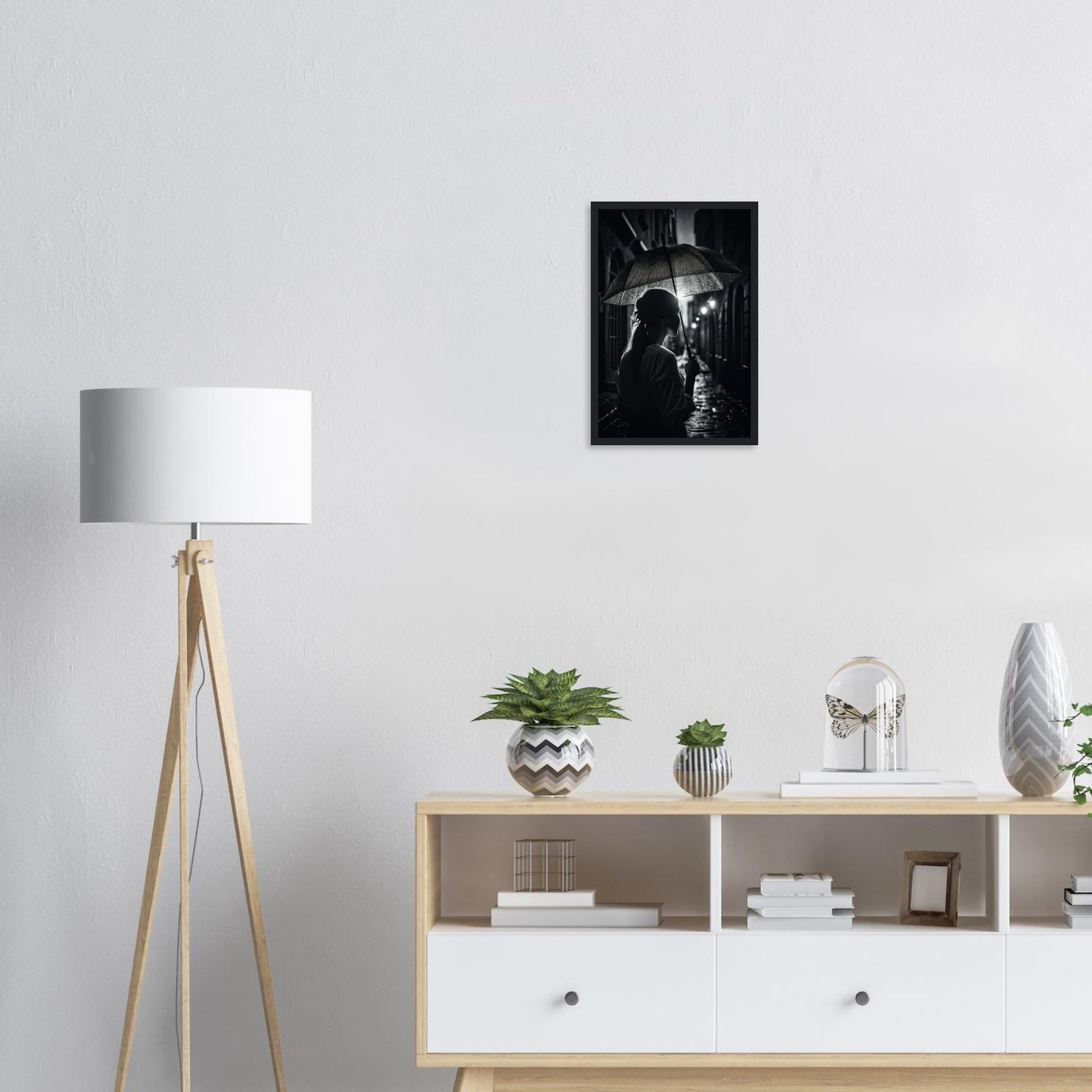 Funkeln der Nacht, Poster mit Holzrahmen - Stiersbeste