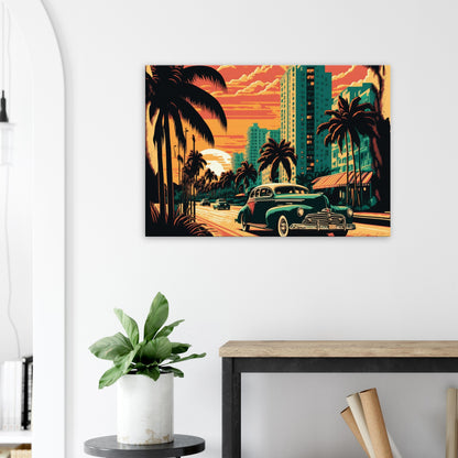 Retro Miami, Leinwanddruck - Stiersbeste