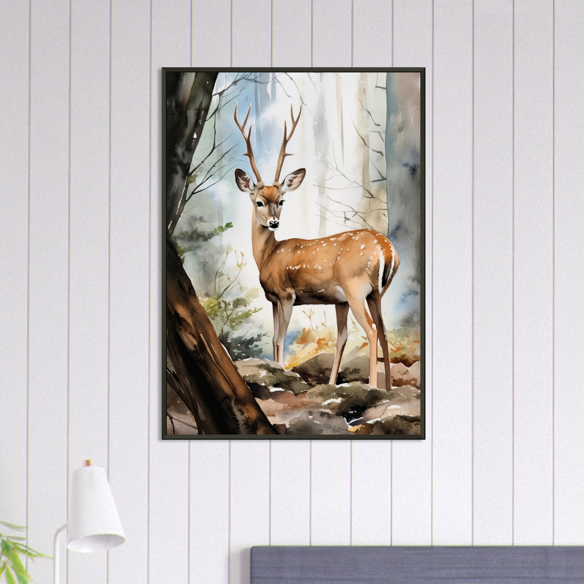 Echos der Natur, Poster mit Alurahmen - Stiersbeste