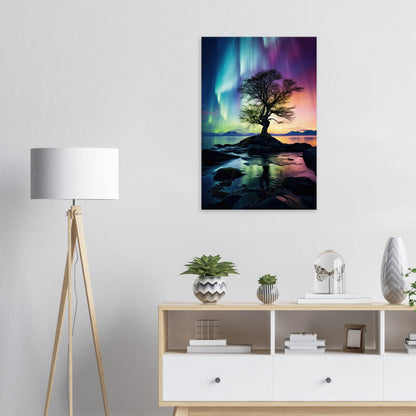 Polarlicht Baum, Leinwanddruck - Stiers Beste