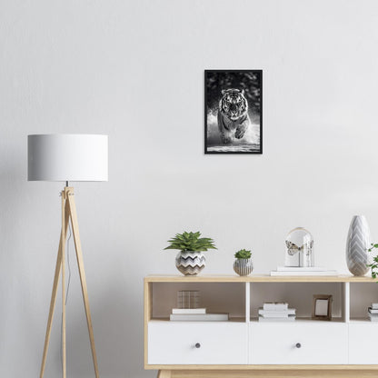 Eisige Wildnis, Poster mit Holzrahmen - Stiersbeste