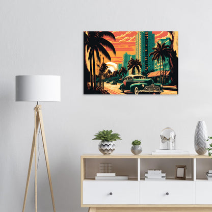 Retro Miami, Aluminiumdruck - Stiersbeste