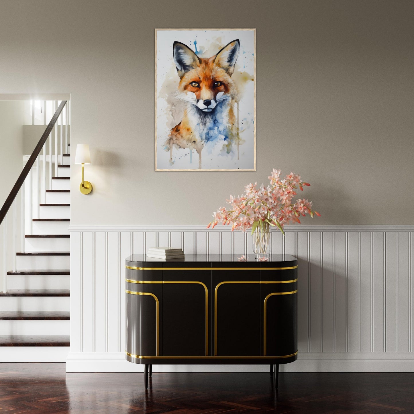 Fuchstraum, Poster mit Holzrahmen - Stiersbeste