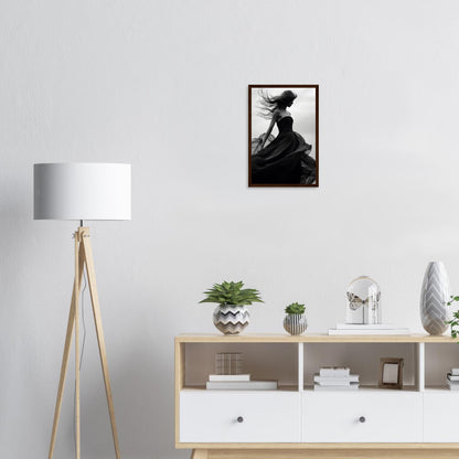 Eleganz im Wind, Poster mit Holzrahmen - Stiers Beste