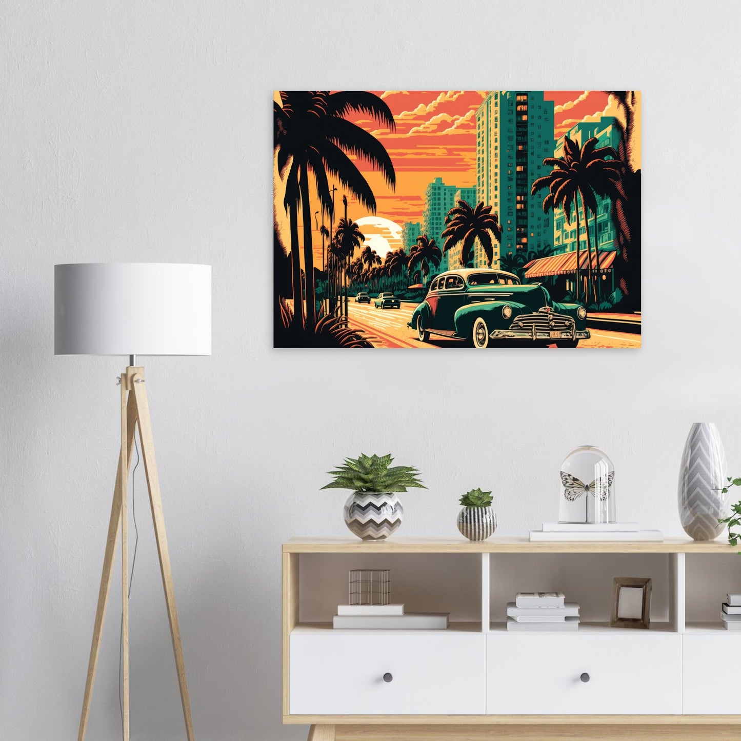 Retro Miami, Aluminiumdruck - Stiersbeste