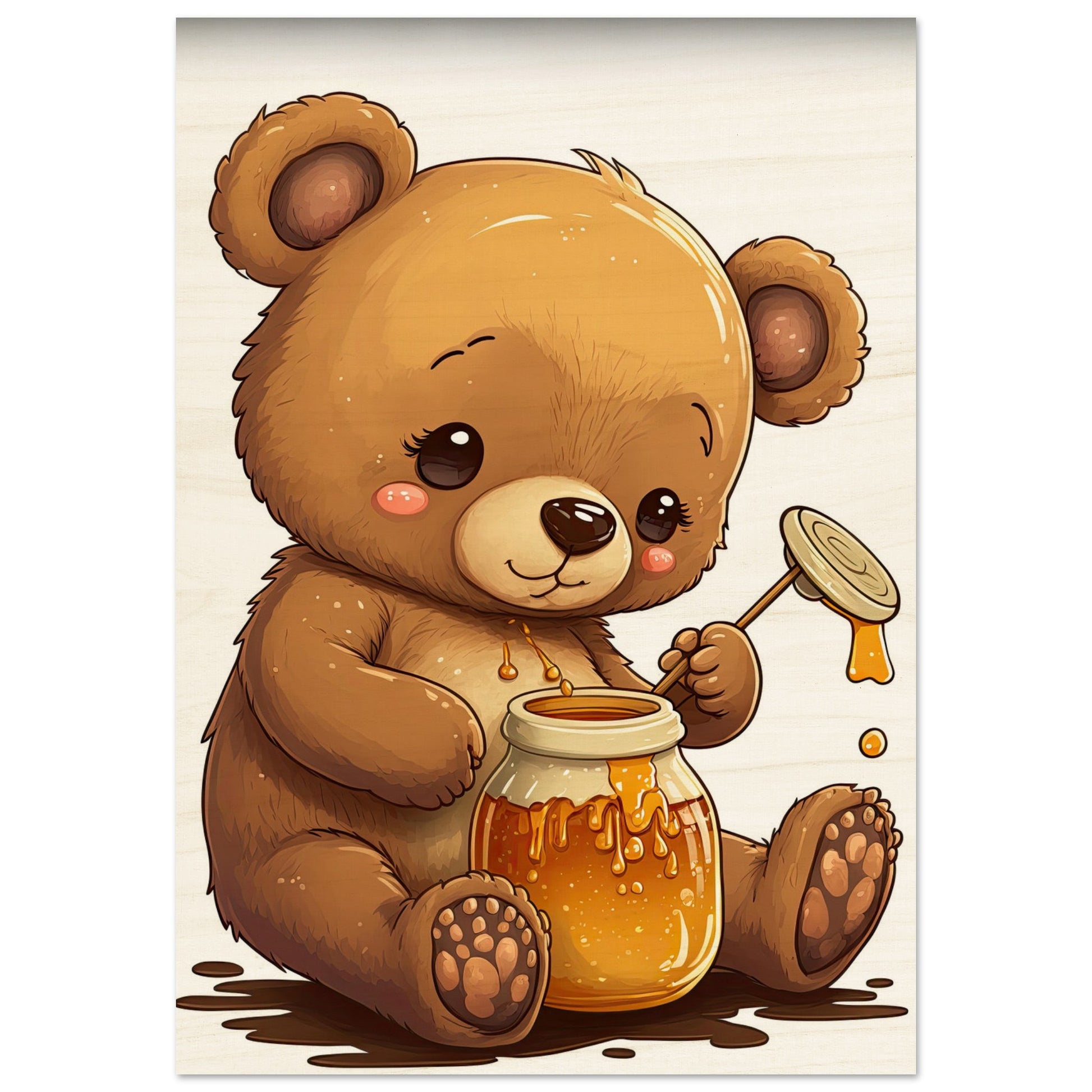 Honigbär, Holzdruck - Stiersbeste