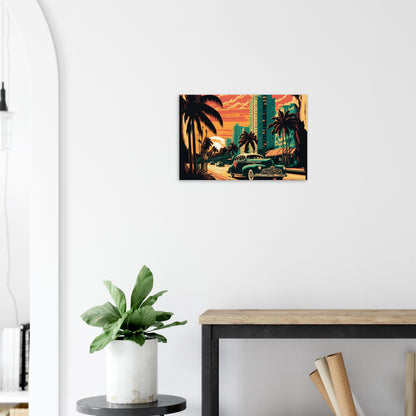 Retro Miami, Leinwanddruck - Stiersbeste