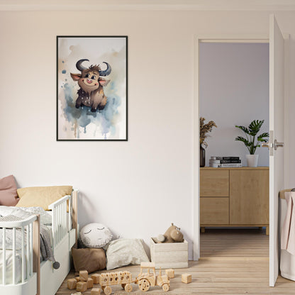 Süßer Stier, Poster mit Alurahmen - Stiersbeste