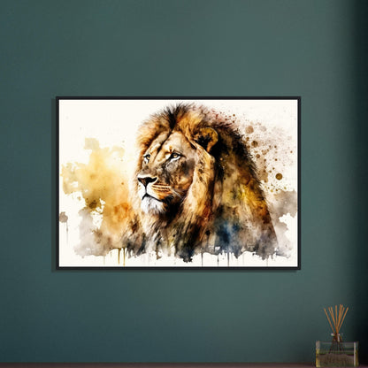 Blick in die Savane, Poster mit Holzrahmen - Stiersbeste