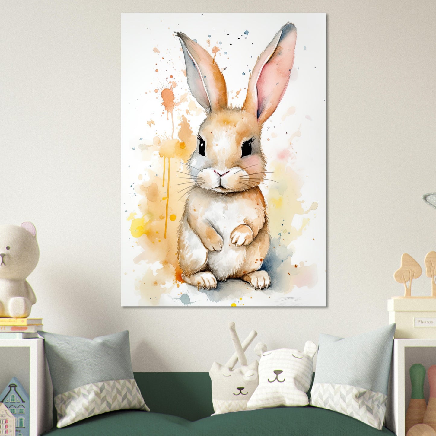 Knuddel der Hoppelhase, Aluminiumdruck - Stiersbeste