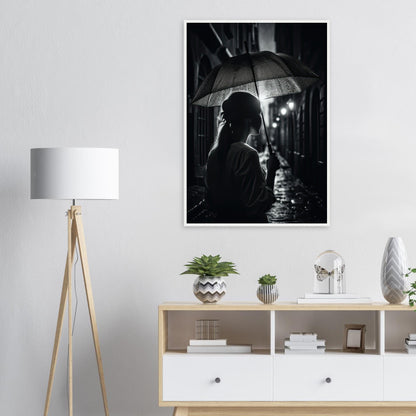 Funkeln der Nacht, Poster mit Holzrahmen - Stiersbeste