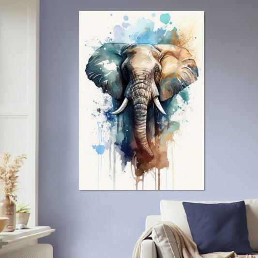 Elefant im Farbrausch, Aluminiumdruck - Stiersbeste