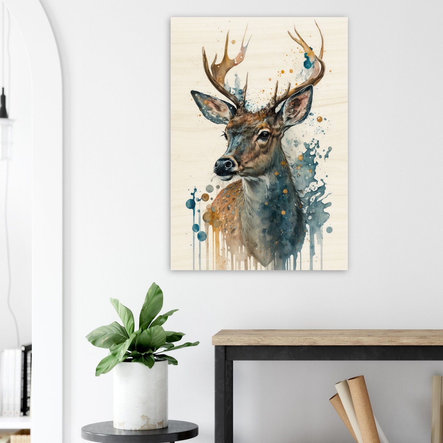 Lebendige Wildvisionen, Holzdruck - Stiersbeste