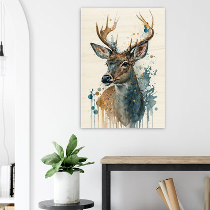 Lebendige Wildvisionen, Holzdruck - Stiersbeste