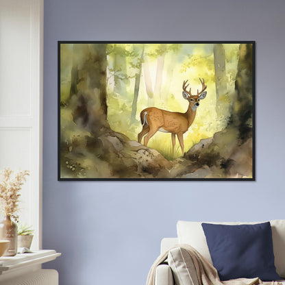 In den Wäldern der Majestät, Poster mit Holzrahmen - Stiersbeste