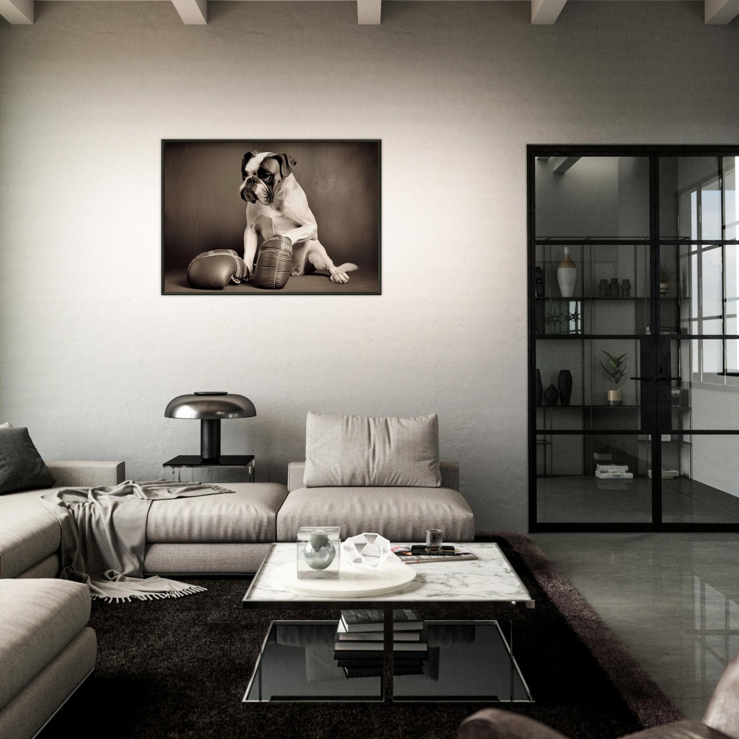 Take a break, Poster mit Alurahmen - Stiersbeste