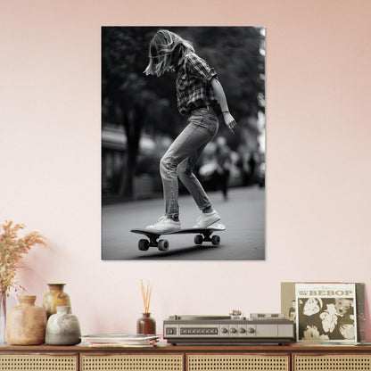 Skater Girl, Leinwanddruck - Stiersbeste