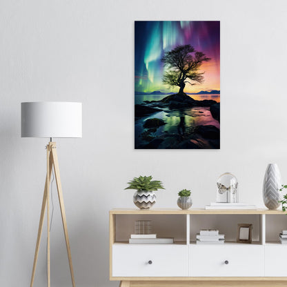 Polarlicht Baum, Holzdruck - Stiers Beste