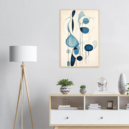 Blue Tear, Poster mit Holzrahmen - Stiers Beste