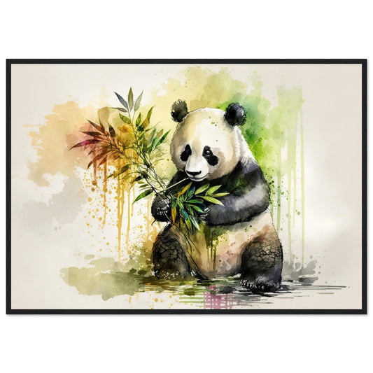 Panda Paradies, Poster mit Holzrahmen - Stiersbeste
