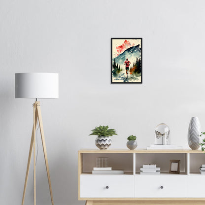 Nature Run, Poster mit Holzrahmen - Stiersbeste