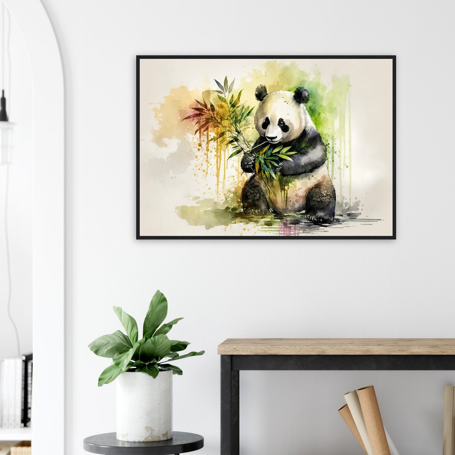 Panda Paradies, Poster mit Holzrahmen - Stiersbeste