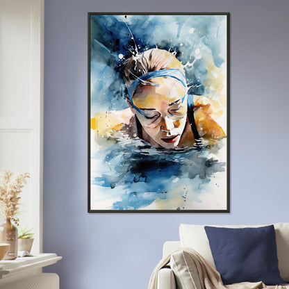 Wassertanz, Poster mit Alurahmen - Stiersbeste