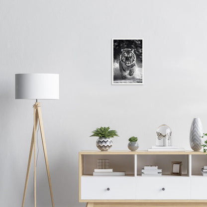 Eisige Wildnis, Poster mit Holzrahmen - Stiersbeste