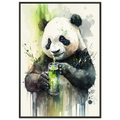 Panda Shake, Poster mit Alurahmen - Stiersbeste