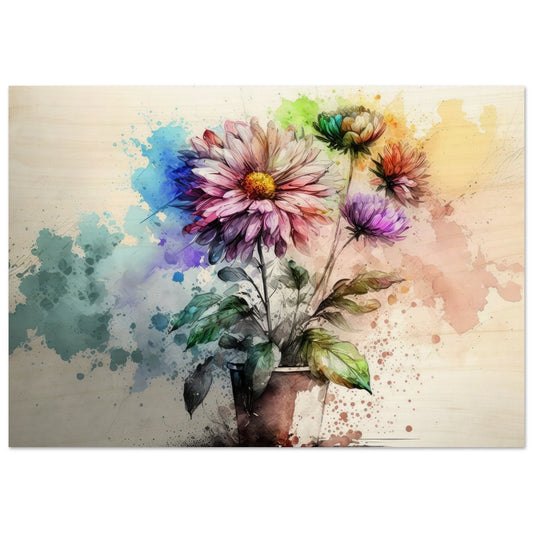 Fließende Blumenmelodie, Holzdruck - Stiersbeste